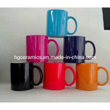 11oz Mug with Color Coating. Color Coating Ceramic Mug